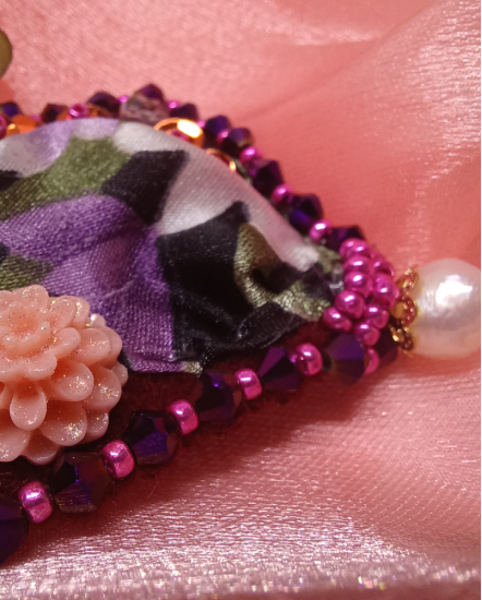 Šité dizajnové náušnice "Sen Bali"